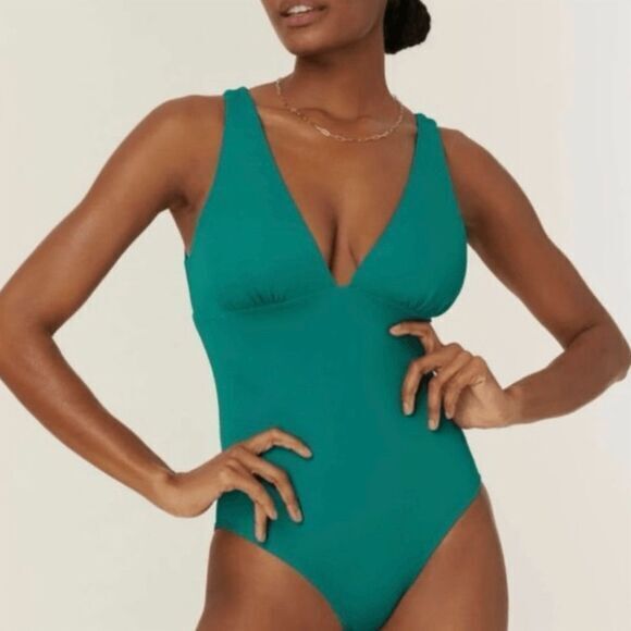 NWT Andie Augustine‎ Women's One Piece Swimsuit XS Peak Long Torso Swum Beach